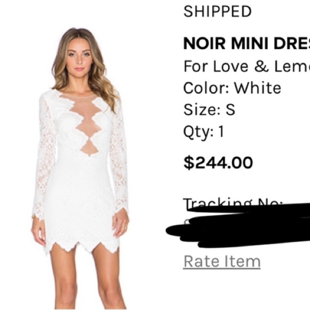 For Love And Lemons White Lace Cutout Mini Dress